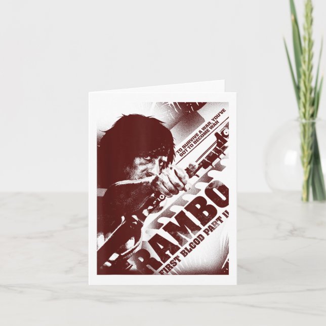 Cartão Rambo Primeira Parte Sanguínea Ii Você Tem Que Se  (Frente)