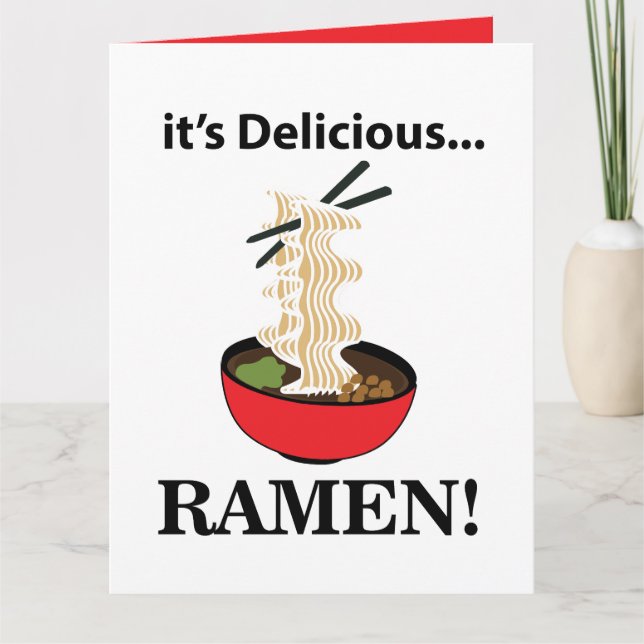 Cartão Ramen É Delicioso  (Frente)