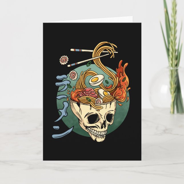 Cartão Ramen Skull Japonês Noodle Skull Anime Excelente W (Frente)