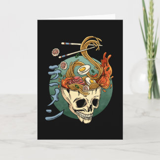 Cartão Ramen Skull Japonês Noodle Skull Anime Excelente W