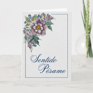 Cartão Ramo de Peonías - Tarjeta de Condolencias