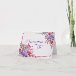 Cartão Ramo de Rosas Pensando en Ti Card