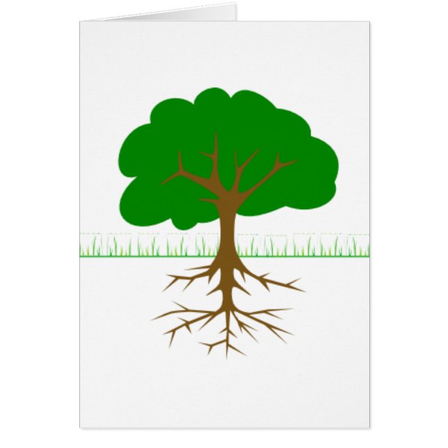 Cartão Ramos e raizes de árvore (Frente)