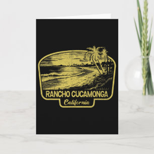 Cartão Rancho Cucamonga Califórnia Praia Surf Vintage Azu