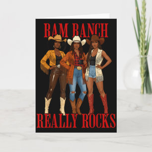 Cartão Rancho Ram Realmente Balança a Vaqueira de Melanin