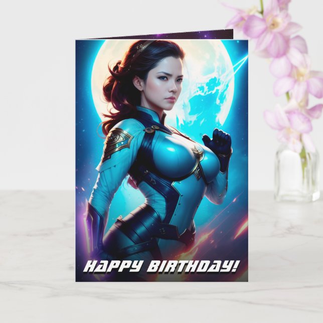 Cartão Ranger Espacial Nova Sci-Fi, 50 Retroativo Cósmico (Orquídea)