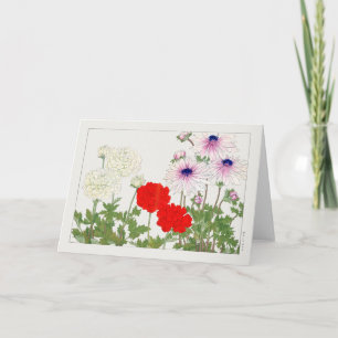 Cartão Ranunculus de Tanigami Konan