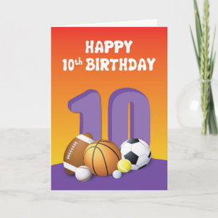 Cartão Rapariga 10º Aniversário de Esportes