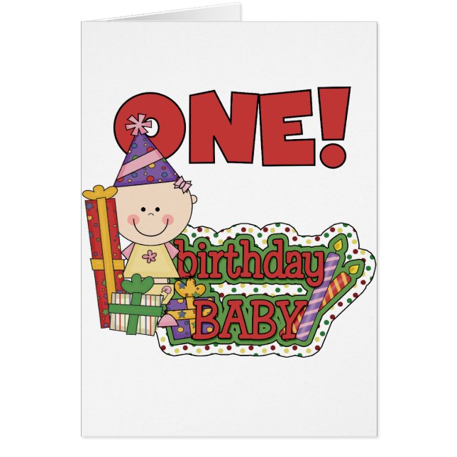 Cartão Rapariga Aniversário Camisetas e presentes (Frente)