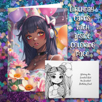 Rapariga bonito de animação personalizada no anive
