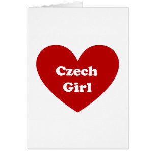 Cartão rapariga checa