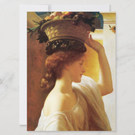 Cartão Rapariga com cesta de Fruta (por Frederic Leighton