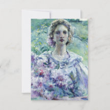 Rapariga com Flores Roxas (por Robert Reid)