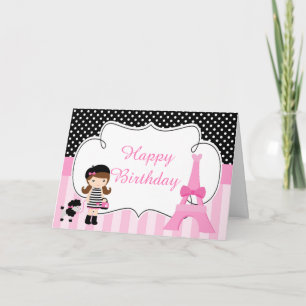 Cartão Rapariga de Brunette Torre Eiffel de Paris