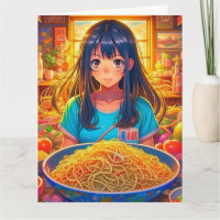Rapariga e seu Ramen Anime Engraçado Grande Aniver