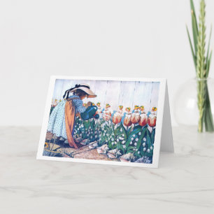 Cartão Rapariga e Tulip, Jessie Willcox Smith