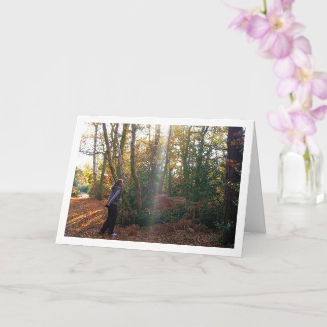 Cartão Rapariga no Retrato de Woods (Orquídea)