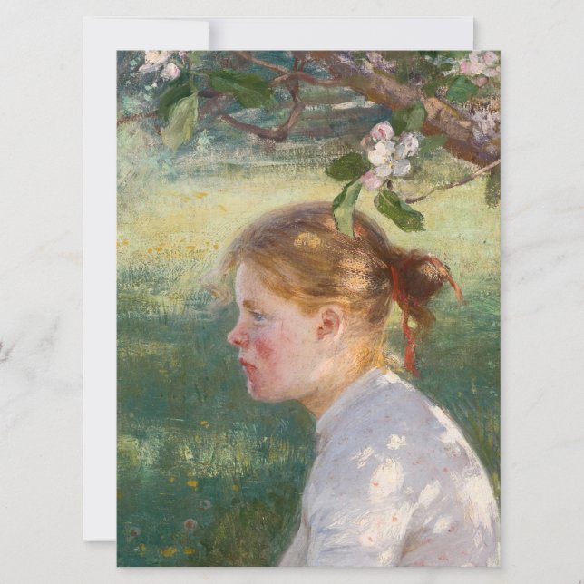 Cartão Rapariga sob a árvore da maçã (por Danielson-Gambo (Frente)