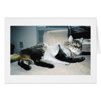 Cartão rapaz da gripe em colete