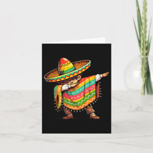 Cartão Rapaz Mexicano Dabbing Engraçado Cinco De Mayo