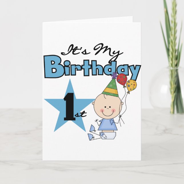 Cartão Rapaz, são os meus Camisetas de aniversário e pres (Frente)