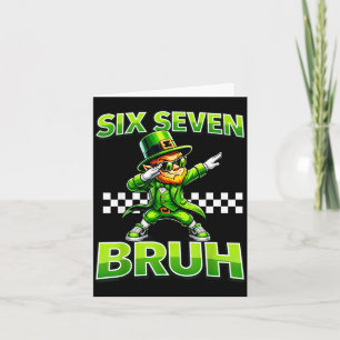 Cartão Rapazes dia de st patricks 67 leprechaun dab seis