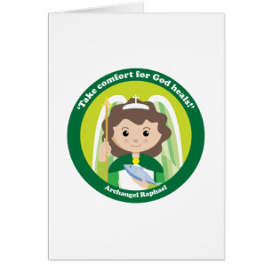 Cartão Raphael do St. o arcanjo