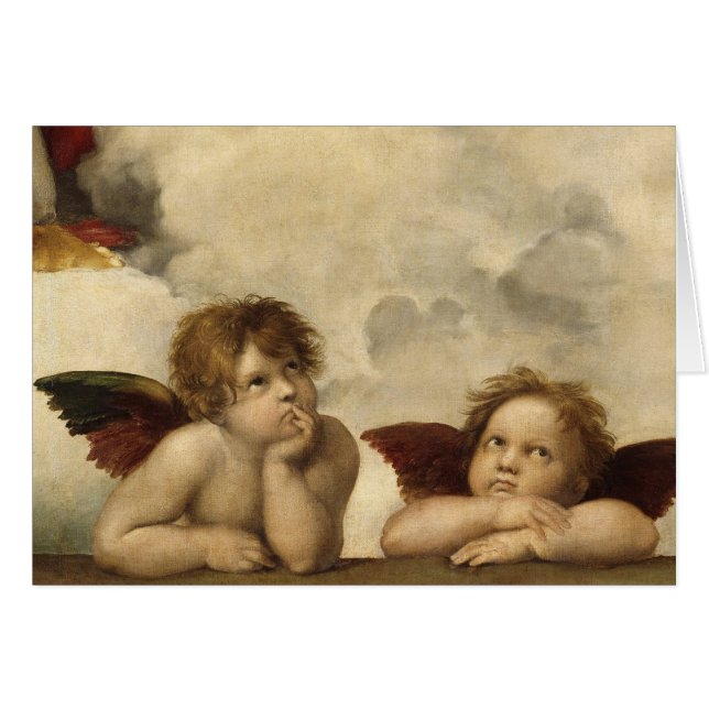 Cartão Raphael,Sistine Cherub (Frente Horizontal)