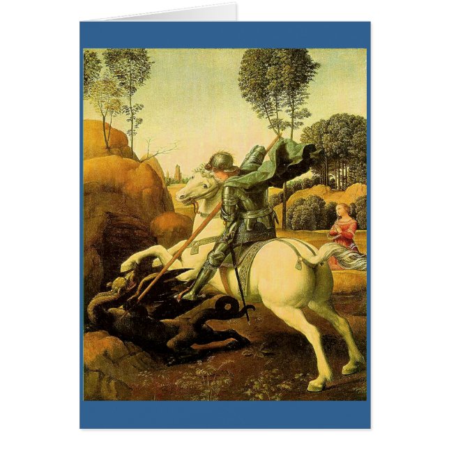 Cartão Raphael "St George e o dragão" (cerca de 1505) (Frente)