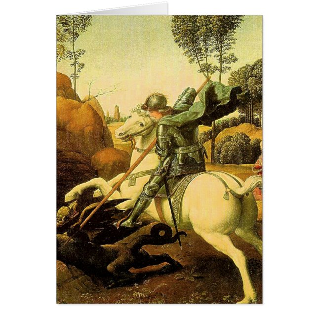 Cartão Raphael "St George e o dragão" (cerca de 1505) (Frente)