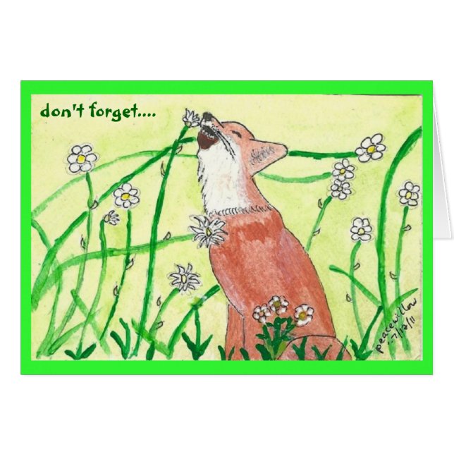 Cartão raposa calma pelo peacewillow (Frente Horizontal)