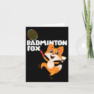 Cartão Raposa de Badminton