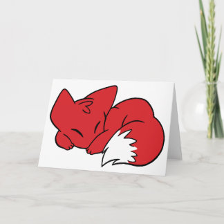 Cartão Raposa Dormida Curva