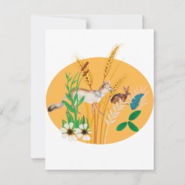 Cartão Raposa e Vazio de lebre