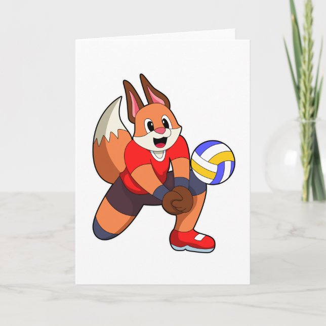 Cartão Raposa no Esporte de Vôlei (Frente)