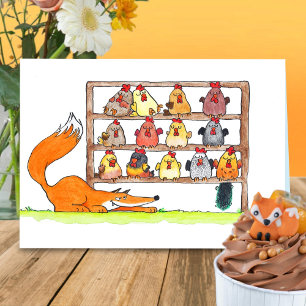 Cartão Raposa Safada Parabéns Feliz Aniversário