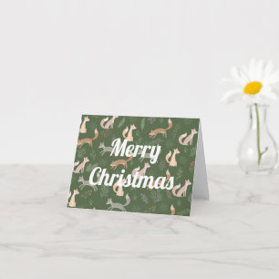 Cartão Raposa sem costura Ramais de inverno e Padrões de 