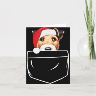 Cartão Raposa Suave Cachorro Cachorro Papai Noel