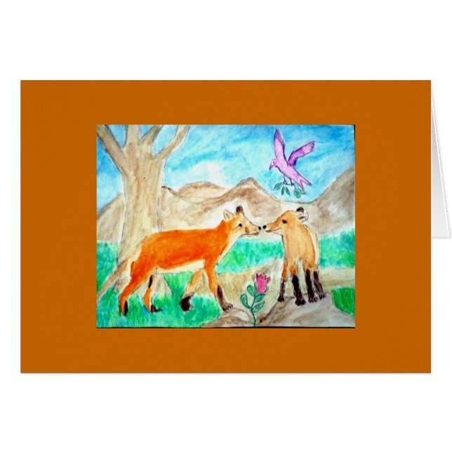 Cartão raposas (Frente horizontal)