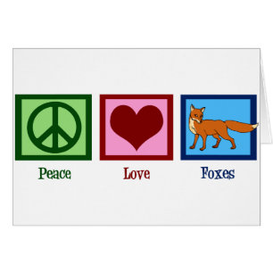 Cartão Raposas do amor da paz