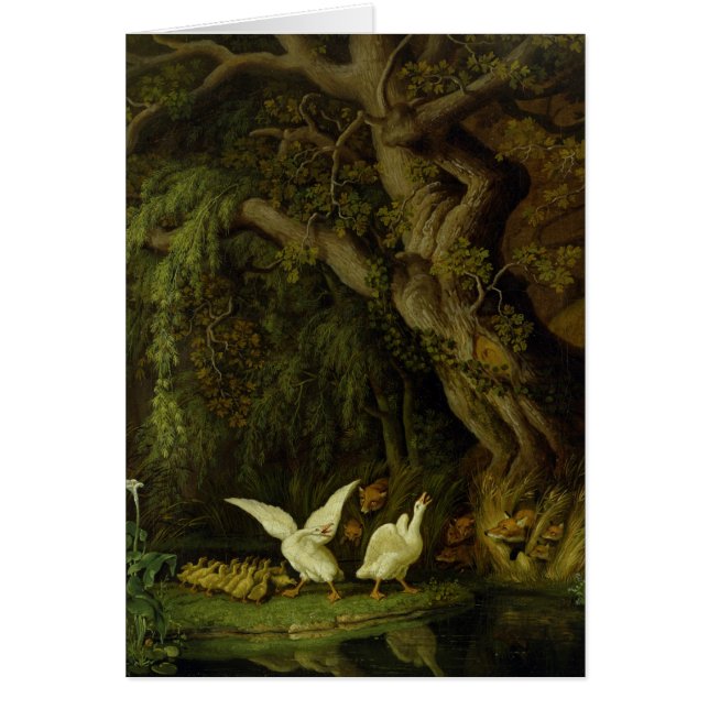 Cartão Raposas e gansos (Frente)