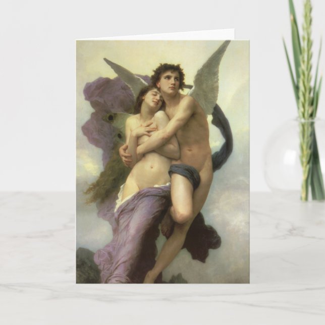Cartão Rapto (t.c.p. Ravement) de Psyche por Bouguereau (Frente)