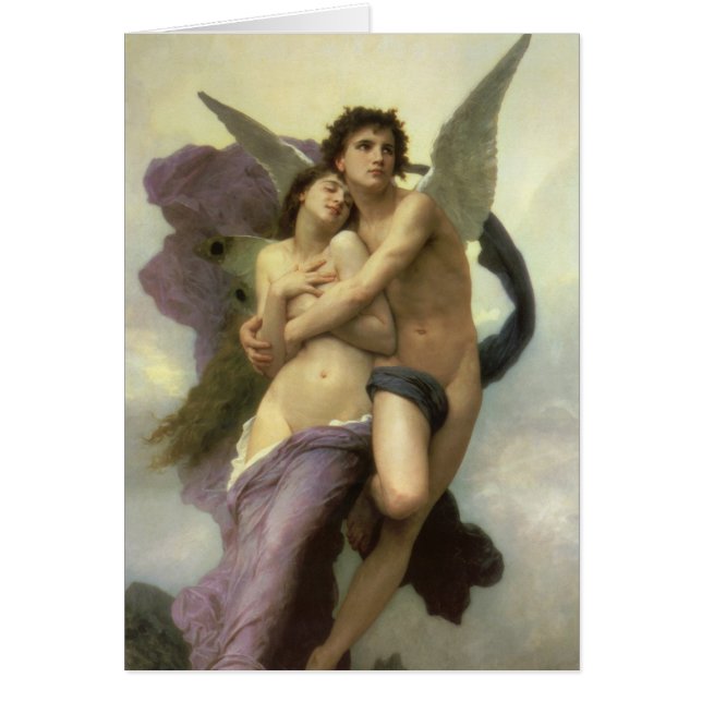 Cartão Rapto (t.c.p. Ravement) de Psyche por Bouguereau (Frente)
