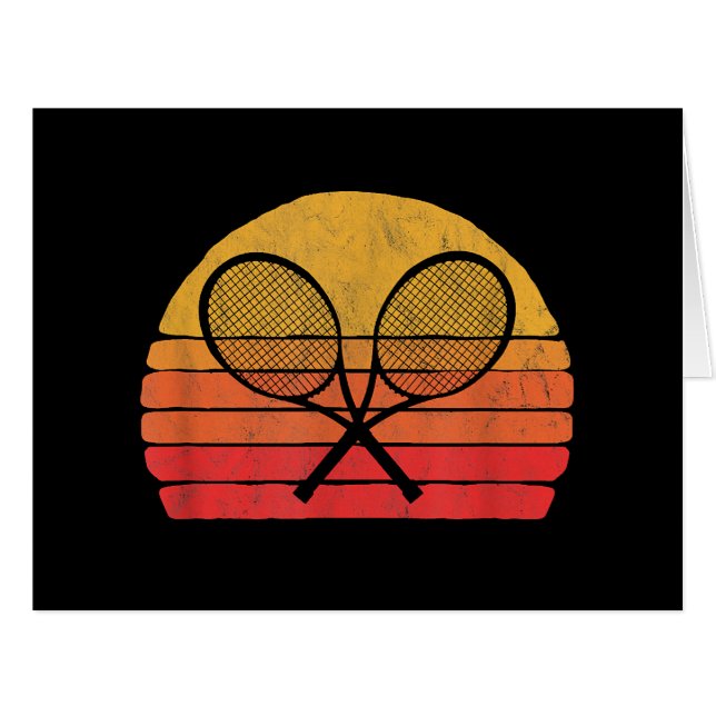 Cartão Raquetas de Tênis cruzadas retrorreflectoras dos a (Frente horizontal)