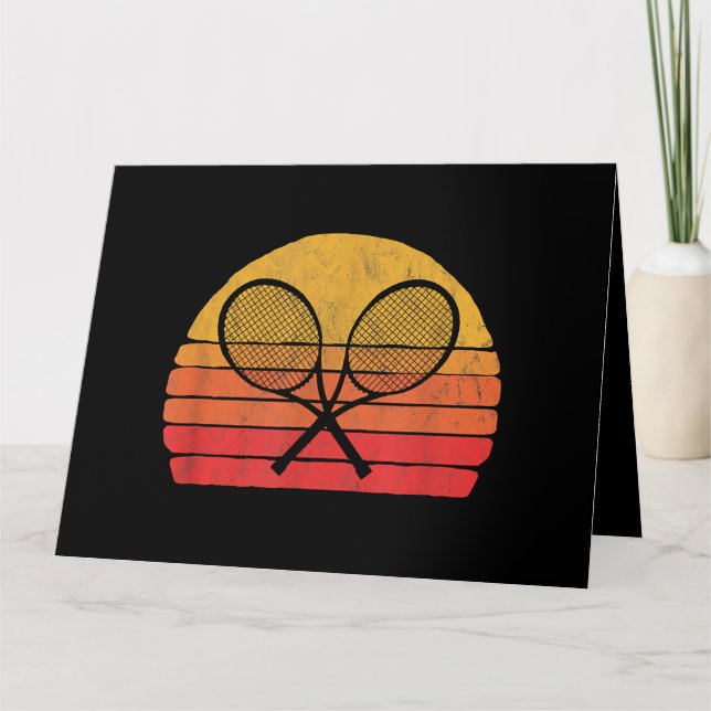 Cartão Raquetas de Tênis cruzadas retrorreflectoras dos a (Frente)