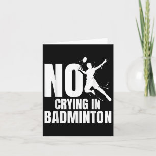 Cartão Raquete de Badminton Jogador de Peteca de Badminto