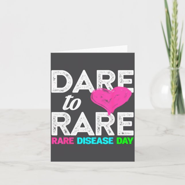 Cartão Rare Disease Awareness Shirt - Dare To Rare Diseas (Frente)