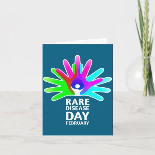 Cartão Rare Disease Awareness Shirt - Rare Diseases Day 2 (Frente)
