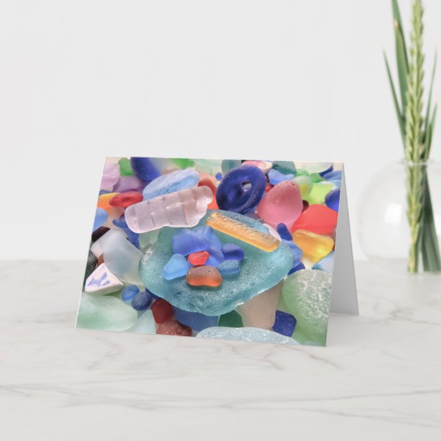 Cartão Rare Sea glass trinkets (Frente)