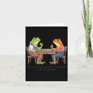 Cartão Rãs Devem Parar de Comer Toads Chorando Homens Mul